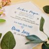 Stofftaschentaschentuch "Bräutigam, Ehemann, Sohn" für die Freudentränen, personalisiertes Taschentuch für die Brauteltern zur Hochzeit