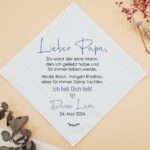 Stofftaschentuch Erster Mann geliebt Freudentränen Hochzeit