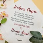 Stofftaschentuch Erster Mann geliebt Freudentränen Hochzeit