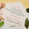 Stofftaschentuch "liebevolle Erinnerung" für die Freudentränen, personalisiertes Taschentuch für die Brauteltern zur Hochzeit