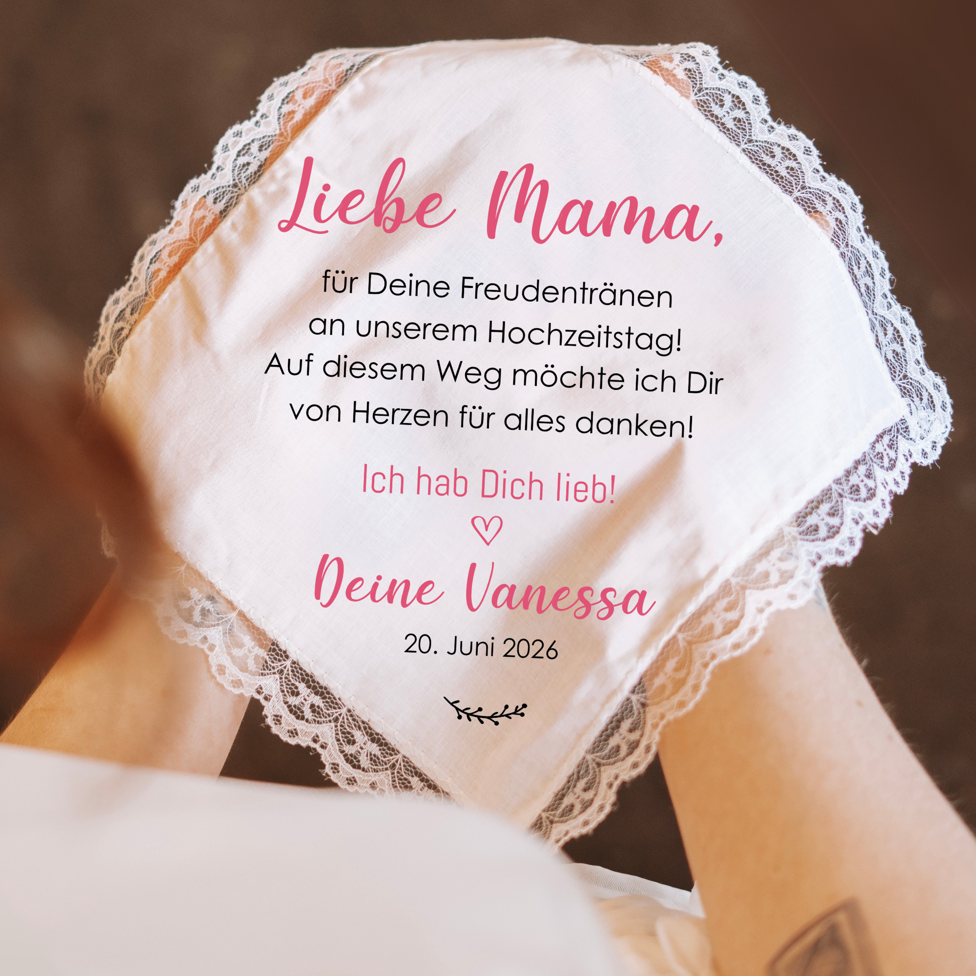 Stofftaschentuch "Auf diesem Wege"