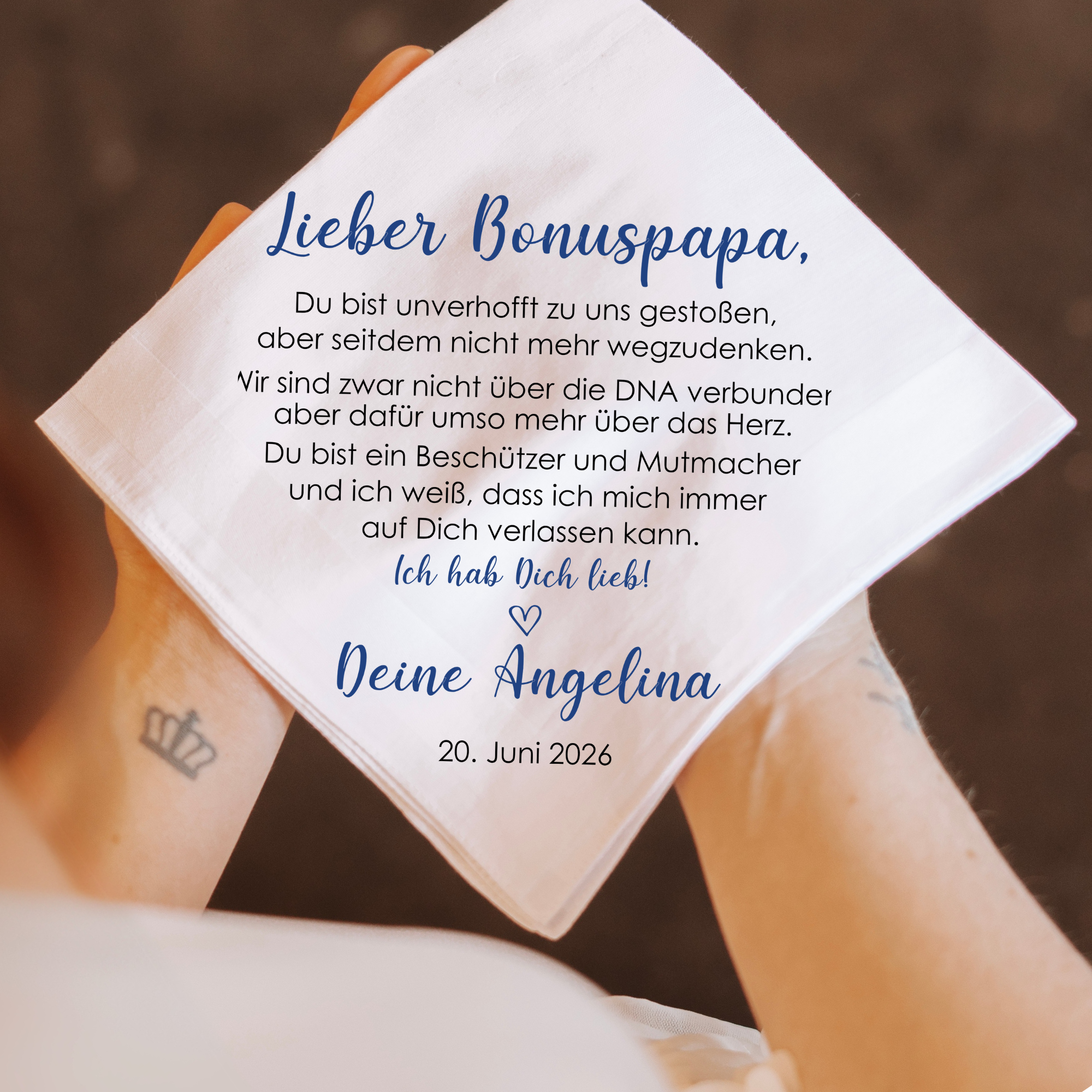 Stofftaschentuch "Bonuspapa"