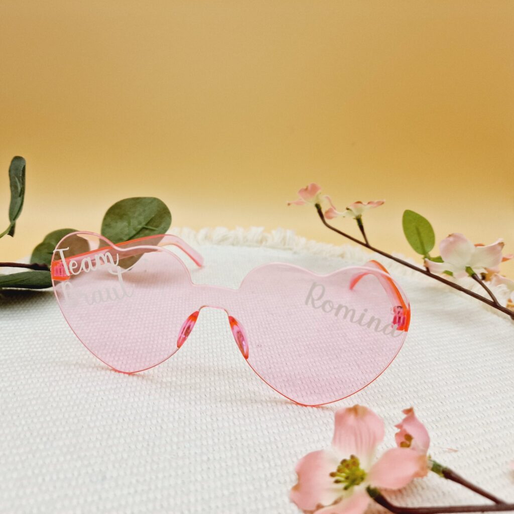 Sonnenbrille Herzform Rosa