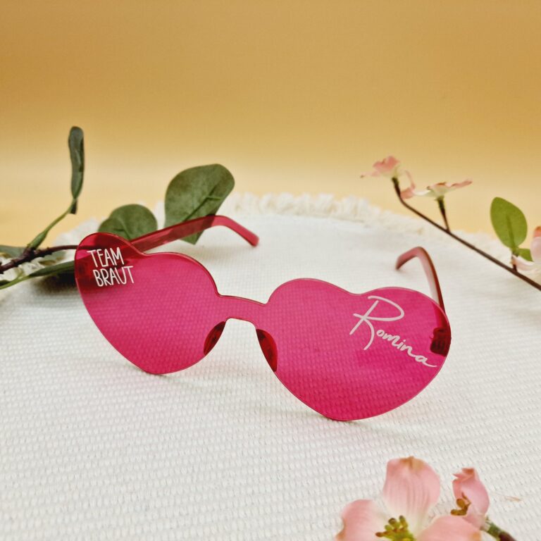 Sonnenbrille Herzform Pink