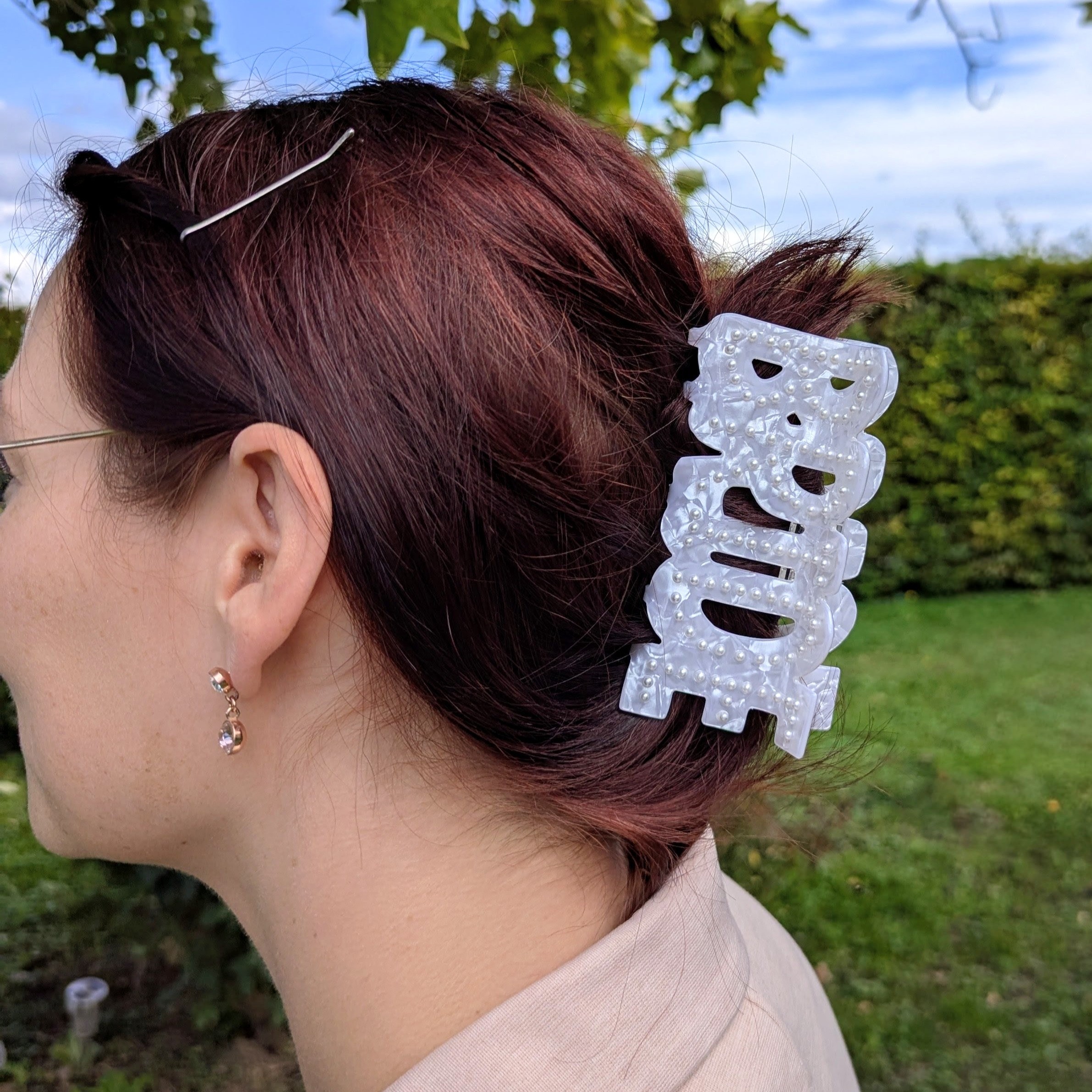 Haarklammer Bride mit Perlen
