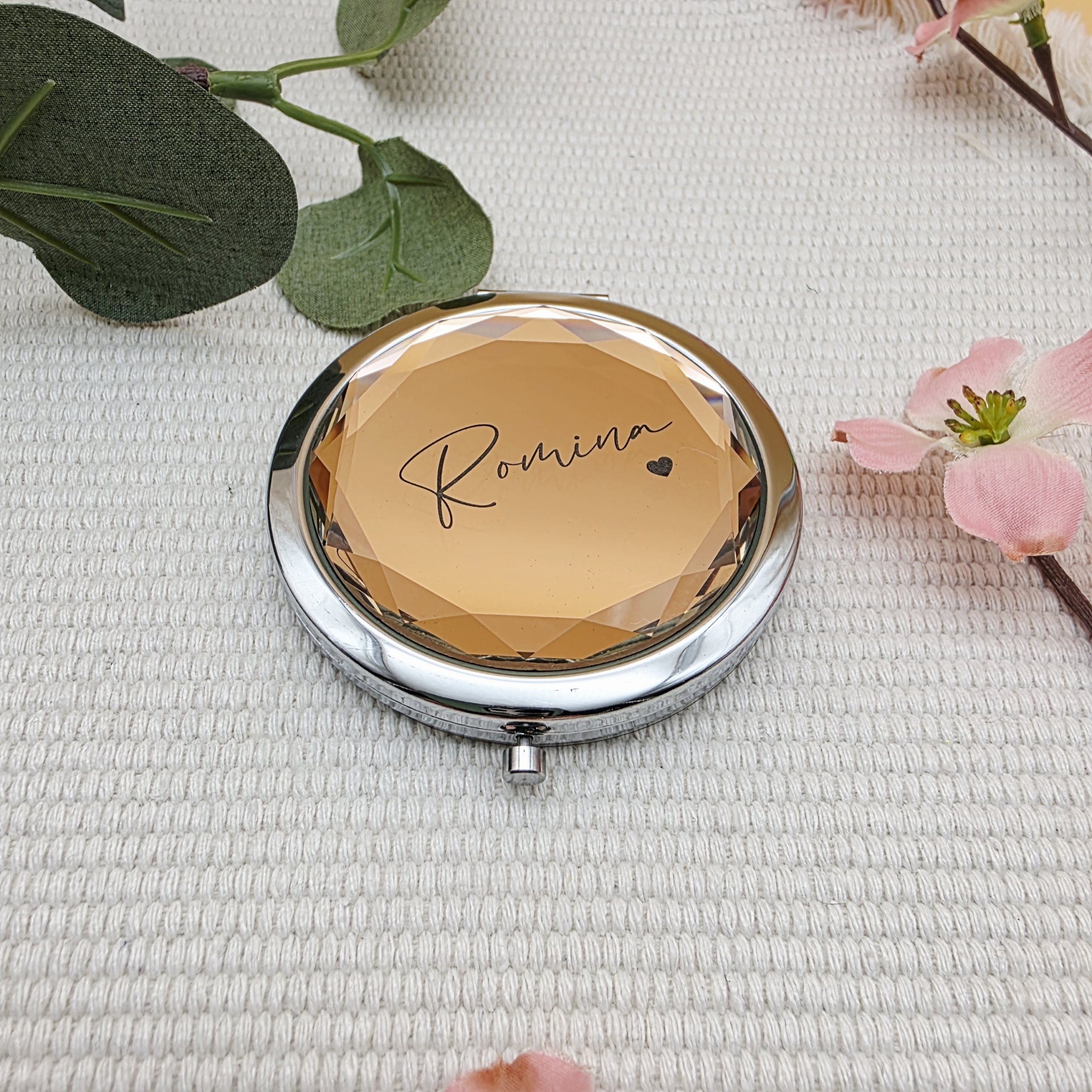 Personalisierter Kosmetikspiegel Kristall